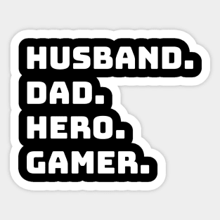 HUSBAND DADDY HERO GAMER Birthday Fathers Day Sticker